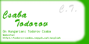 csaba todorov business card